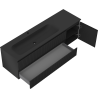 Mexen Rivel dulap baie 160 cm cu lavoar Vela stânga, 2S, 1D, canelat, negru mat - 91A23-16047-3-BBFFF71-W23L71