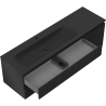 Mexen Rivel dulap baie 160 cm cu lavoar Vela stânga, 2S, 1D, canelat, negru mat - 91A23-16047-3-BBFFF71-W23L71