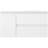 Mexen Rivel dulap de baie 90 cm cu chiuvetă Vela dreapta, 2S, 1D, cu striații, alb mat - 91A23-09047-3-BBFFF01-W23P01