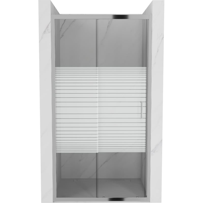 Mexen Apia uși de duș glisante 90 cm, benzi, crom - 845-090-000-01-20