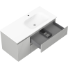 Mexen Rivel dulap baie 100 cm cu lavoar Vela dreapta, 2S, 1D, canelate, gri/alb mat - 91A23-10047-3-BBFFF62-W23P01