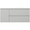 Mexen Rivel dulap de baie 100 cm cu lavoar Vela dreapta, 2S, 1D, canelat, gri/alb mat - 91A23-10047-3-BBFFF62-W23P01