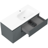 Mexen Rivel dulap baie 100 cm cu lavoar Vela dreapta, 2S, 1D, cu nervuri, grafit/alb mat - 91A23-10047-3-BBFFF66-W23P01