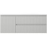 Mexen Rivel fürdőszobai szekrény 120 cm mosdóval Vela jobb, 2S, 1D, bordázott, szürke/fehér matt - 91A23-12047-3-BBFFF62-W23P01