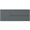Mexen Rivel dulap baie 120 cm cu lavoar Vela dreapta, 2S, 1D, riflat, grafit/alb mat - 91A23-12047-3-BBFFF66-W23P01