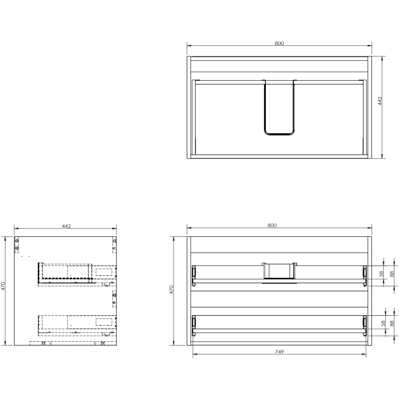 Mexen Rivel dulap baie 120 cm cu lavoar Vela dreapta, 2S, 1D, canelat, negru mat - 91A23-12047-3-BBFFF71-W23P71