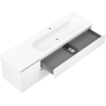 Mexen Rivel dulap baie 160 cm cu chiuvetă Vela dreapta, 2S, 1D, canelată, alb mat - 91A23-16047-3-BBFFF01-W23P01