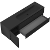 Mexen Rivel dulap baie 160 cm cu lavoar Vela dreapta, 2S, 1D, riglat, negru mat - 91A23-16047-3-BBFFF71-W23P71
