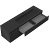 Mexen Rivel dulap baie 160 cm cu lavoar Vela dreapta, 2 sertare, 1 ușă, profilat, negru mat - 91A23-16047-3-BBFFF71-W23P71