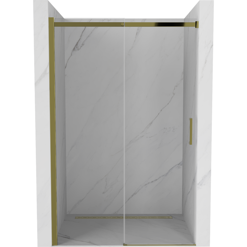 Mexen Omega uși de duș glisante 140 cm, transparente, aurii - 825-140-000-50-00