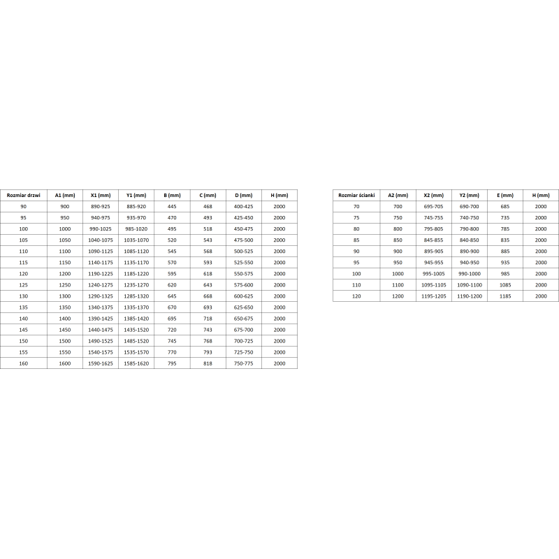 Mexen Rox balra nyíló tolóajtós zuhanykabin fekete kerettel 95 x 100 cm, fekete - 8C2-095-100-70-70-L