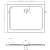 Mexen Lima Duo cabină de duș pliabilă 100 x 90 cm, transparent, Neagră + cadă de duș Flat - 856-100-090-70-02-4010B