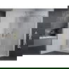 Mexen Pretoria cabină de duș cu balamale 70 x 110 cm, Transparent, Crom + cadă pentru duș Flat - 852-070-110-01-00-4010