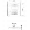 Mexen Slim cap de duș de ploaie 20 x 20 cm, crom - 79120-00