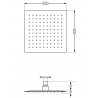 Mexen Slim pară de tip ploaie 20 x 20 cm, Crom - 79120-00