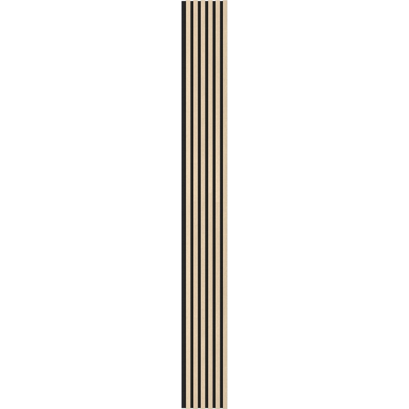 Mexen Lam-F Akusztikus fali lamellák 275 x 30 cm, 8 mm filc, technikai furnér, Homok Tölgy - S105-275307-3015-001