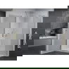 Mexen Pretoria cabină de duș cu balamale 100 x 110 cm, Transparent, Crom + cadă pentru duș Flat - 852-100-110-01-00-4010