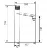 Mexen Zero+ baterie înaltă pentru chiuvetă, cromată - 71610-00