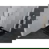Mexen Pretoria cabină de duș cu ușă batantă 80 x 110 cm, transparent, crom + cădiță Flat, negru - 852-080-110-01-00-4070
