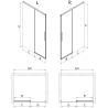 Mexen Rox uși de duș glisante 105 cm, transparent, crom - 8C2-105-000-01-00
