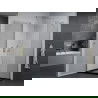 Mexen Pretoria cabină de duș cu balamale 100 x 110 cm, Transparent, Crom + cadă pentru duș Flat, Neagră - 852-100-110-01-00-4070