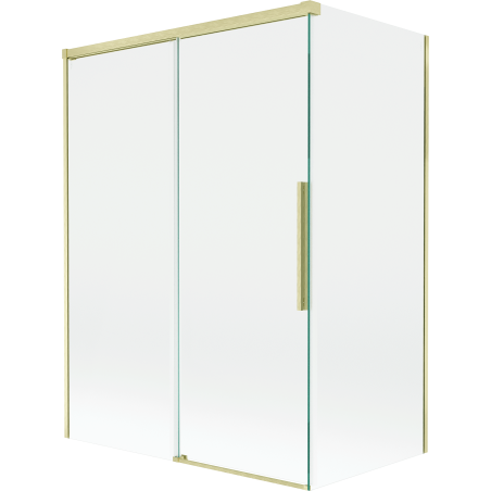 Mexen Rox kádparaván, 2-ajtós eltolható, 120 + 70 x 150 cm, átlátszó, arany szálcsiszolt - 8C9-120-070-55-00