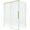 Mexen Rox kádparaván, 2-ajtós eltolható, 120 + 70 x 150 cm, átlátszó, arany szálcsiszolt - 8C9-120-070-55-00