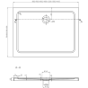 Mexen Pretoria cabina de duș cu uși batante 100 x 90 cm, transparentă, aurie + cadă de duș Flat, neagră