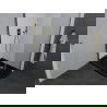 Mexen Pretoria cabină de duș cu ușă batantă 100 x 90 cm, transparentă, auriu + cadă de duș Flat, negru - 852-100-090-50-00-4070G