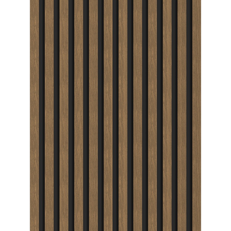 Mexen Lam-B lamele de perete 275 x 30 cm, placă HDF 4 mm, furnir tehnic, Nuc Natural - S100-275307-3015-016
