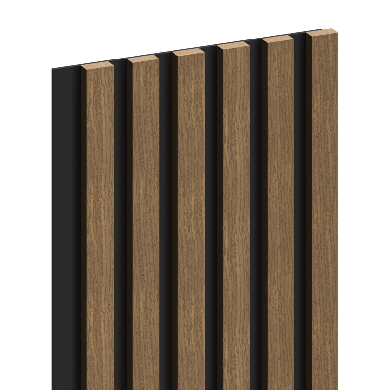 Mexen Lam-B lamele de perete 275 x 30 cm, placă HDF 4 mm, furnir tehnic, Nuc Natural - S100-275307-3015-016