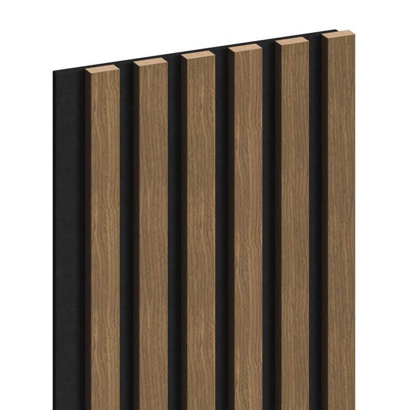 Mexen Lam-F lamelele de perete acustice 275 x 30 cm, fetru 8 mm, furnir tehnic, Nuc Natural - S105-275307-3015-016