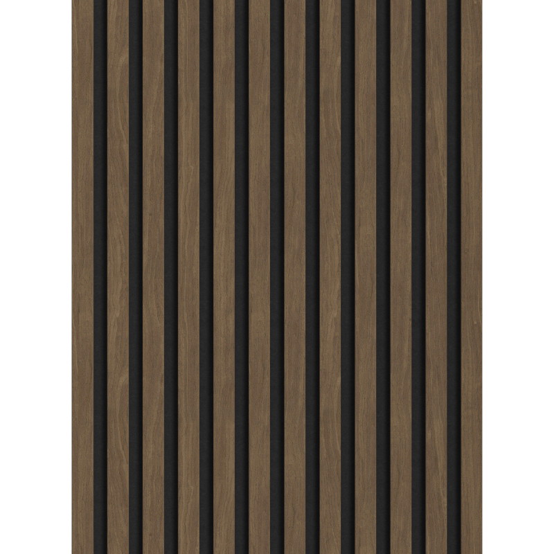 Mexen Lam-F lamelele de perete acustice 275 x 30 cm, fetru 8 mm, furnir tehnic, Nuc Cacao - S105-275307-3015-018