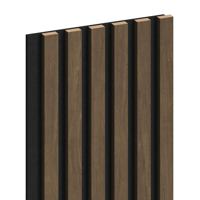 Mexen Lam-F lamelele de perete acustice 275 x 30 cm, fetru 8 mm, furnir tehnic, Nuc Cacao - S105-275307-3015-018