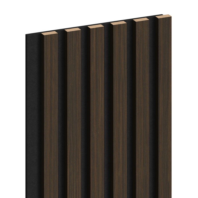 Mexen Lam-F Akusztikus fali lamellák 275 x 30 cm, 8 mm filc, technikai furnér, Pörkölt Dió - S105-275307-3015-024