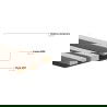 Mexen Lam-B fali panelek 275 x 31,5 cm, 4 mm HDF lemez, Fehér Fény - S100-275317-2812-054
