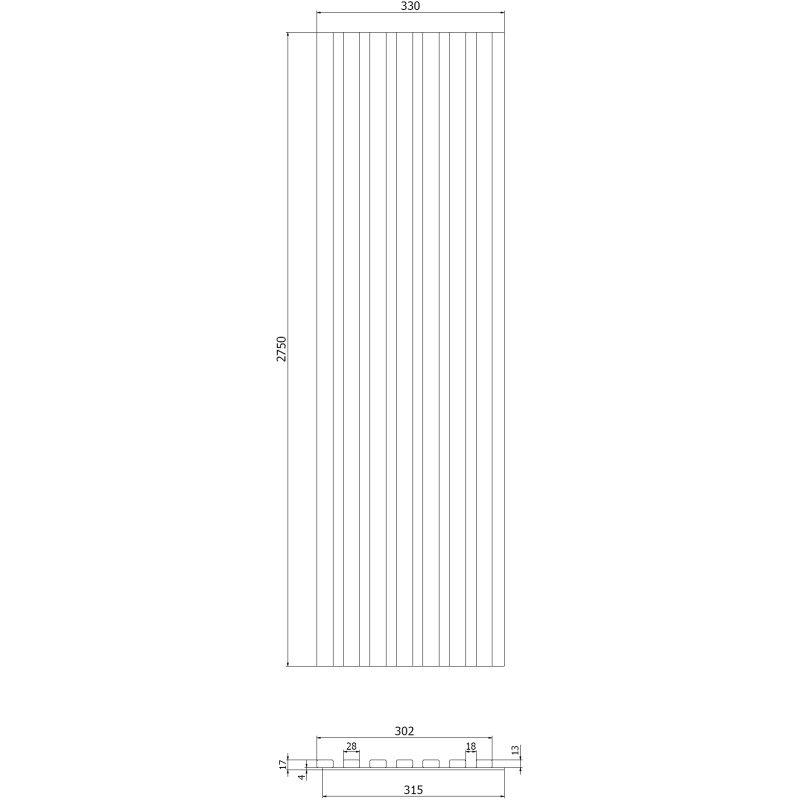 Mexen Lam-B lamele de perete 275 x 31,5 cm, placă HDF 4 mm, Argintiu - S100-275317-2812-056
