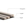Mexen Lam-B lamele de perete 275 x 31,5 cm, placă HDF 4 mm, Argintiu - S100-275317-2812-056