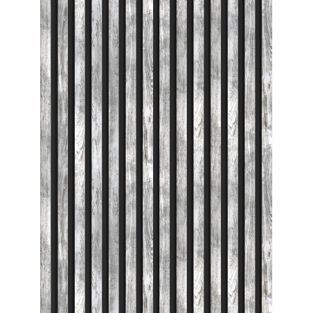 Mexen Lam-B fali lamellák 275 x 31,5 cm, 4 mm vastag HDF lemez, Fehér Tölgy - S100-275317-2812-064