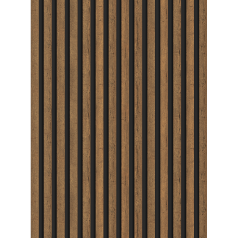 Mexen Lam-B fali lamellák 275 x 31,5 cm, HDF lemez 4 mm, Mocca Tölgy - S100-275317-2812-074