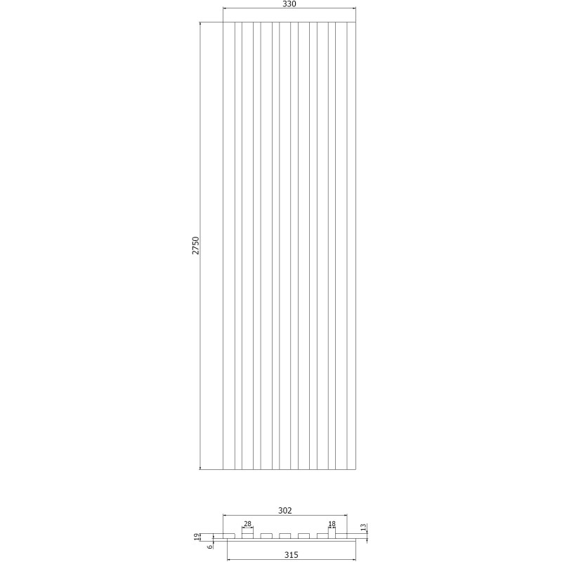 Mexen Lam-F lamele șcienne acustice 275 x 31,5 cm, fetru 6 mm, Stejar Miere - S105-275317-2812-066