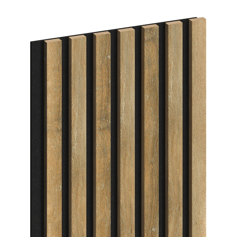 Mexen Lam-F lamele șcienne acustice 275 x 31,5 cm, fetru 6 mm, Stejar Miere - S105-275317-2812-066