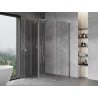 Cabină de duș Mexen Mist T cu ușă articulată 95 x 70 cm, transparent, crom - 8A4T-095-070-01-00