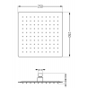Mexen Slim pară de tip ploaie 25 x 25 cm, Crom - 79125-00