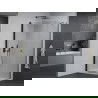 Mexen Pretoria cabină de duș cu balamale 100 x110 cm, Transparent, Neagră + cadă pentru duș Flat - 852-100-110-70-00-4010B