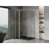 Cabina de duș culisantă Mexen Mist T 90 x 95 cm, transparentă, auriu periat - 8A4T-090-095-55-00