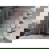 Mexen Mist T cabină de duș cu pivot 110 x 85 cm, transparent, cupru periat - 8A4T-110-085-65-00