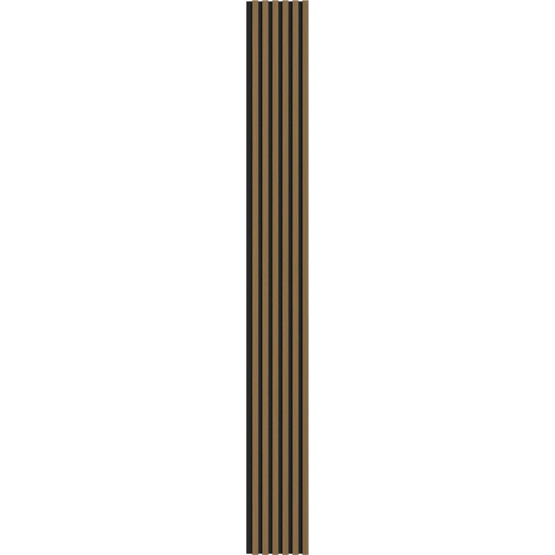 Mexen Lam-F Akusztikus fali lamellák 275 x 30 cm, 8 mm-es filc, műszaki furnér, Arany Teak - S105-275307-3015-014