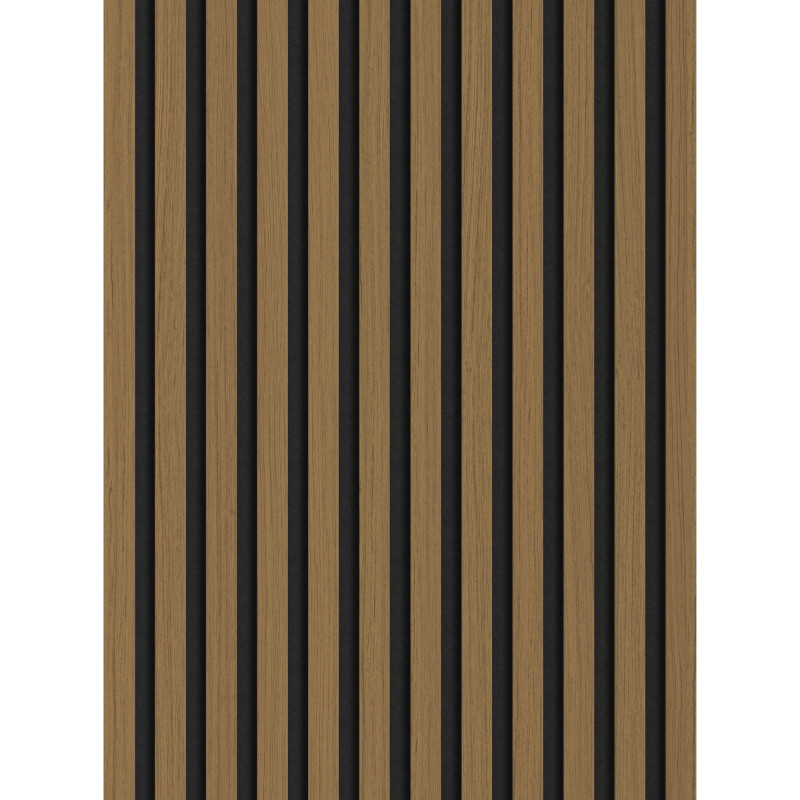 Mexen Lam-F Akusztikus fali lamellák 275 x 30 cm, 8 mm-es filc, műszaki furnér, Arany Teak - S105-275307-3015-014