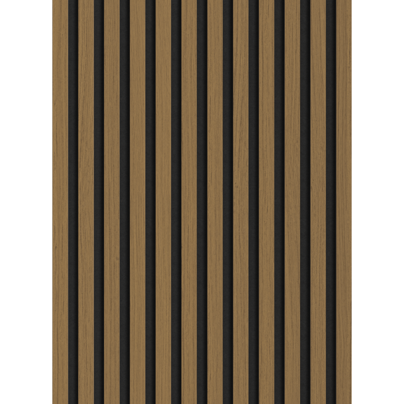 Mexen Lam-F akusztikus falpanelek 275 x 30 cm, 8 mm filc, műszaki furnér, Arany Teak - S105-275307-3015-014